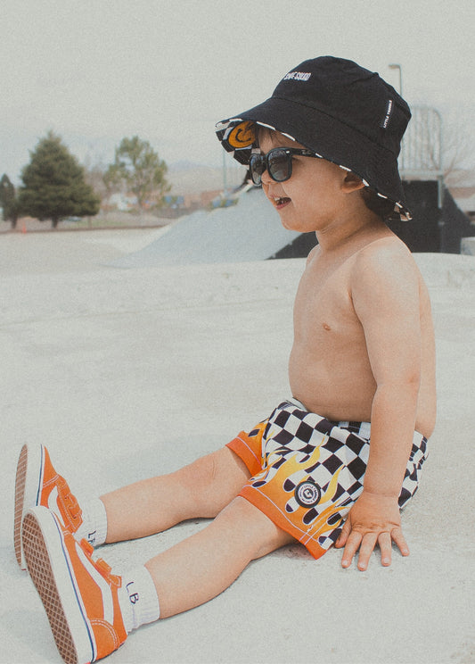 Smiley Bucket Hat Checkers