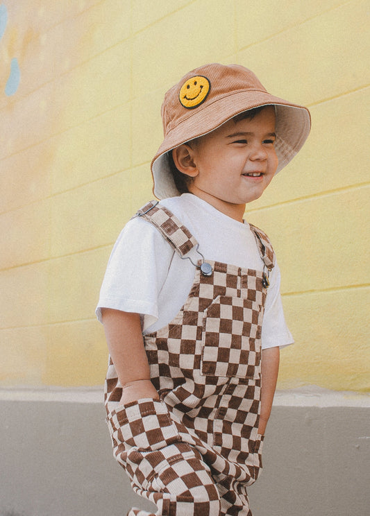 Smiley Bucket Hat Tan