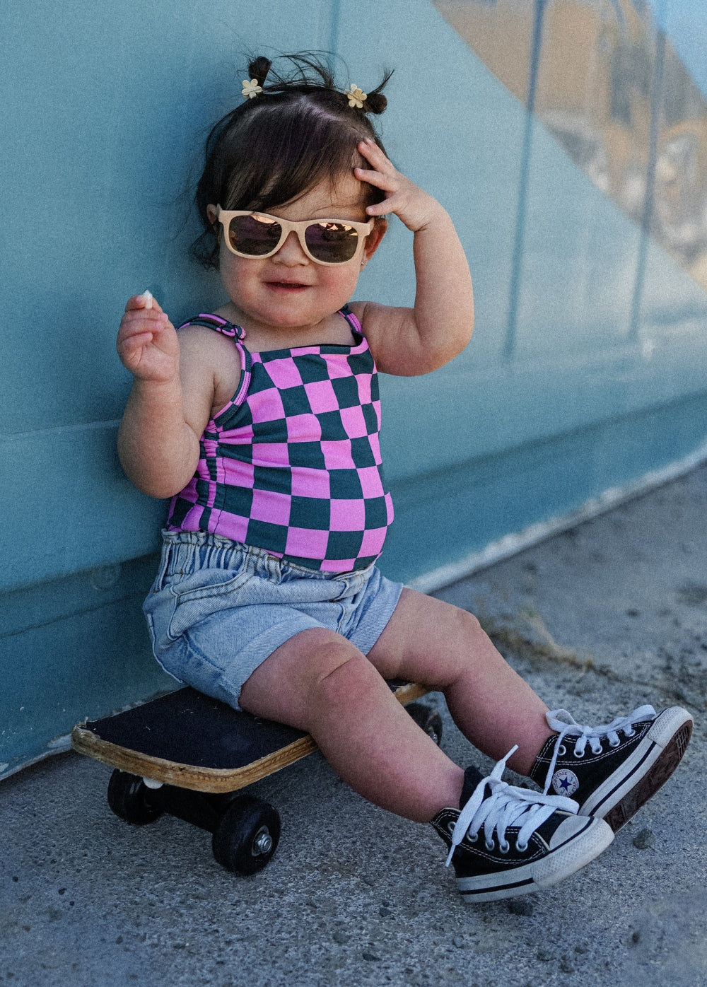 Pink Punch Checkers One Piece