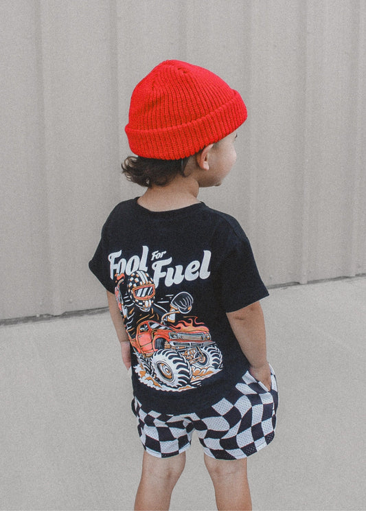 Black Checker Basketball Shorts