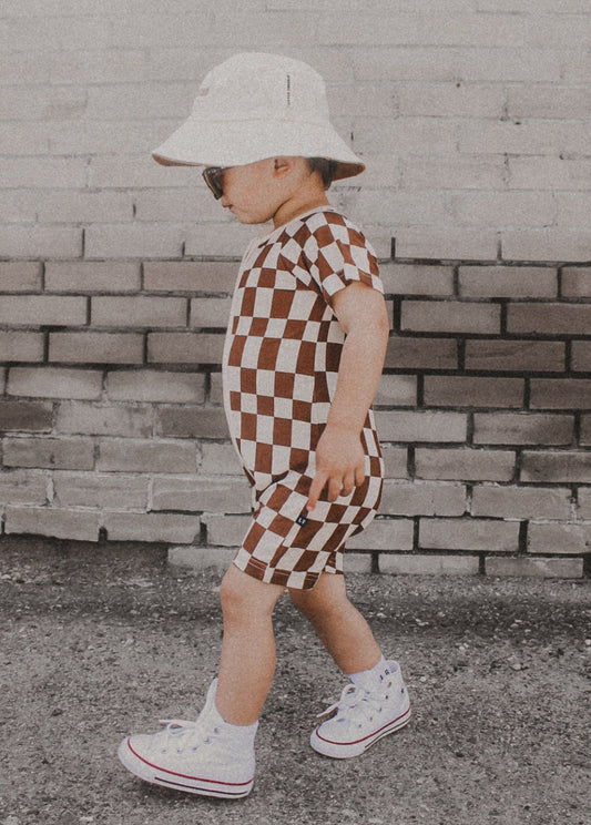 Checker Shorties Brown
