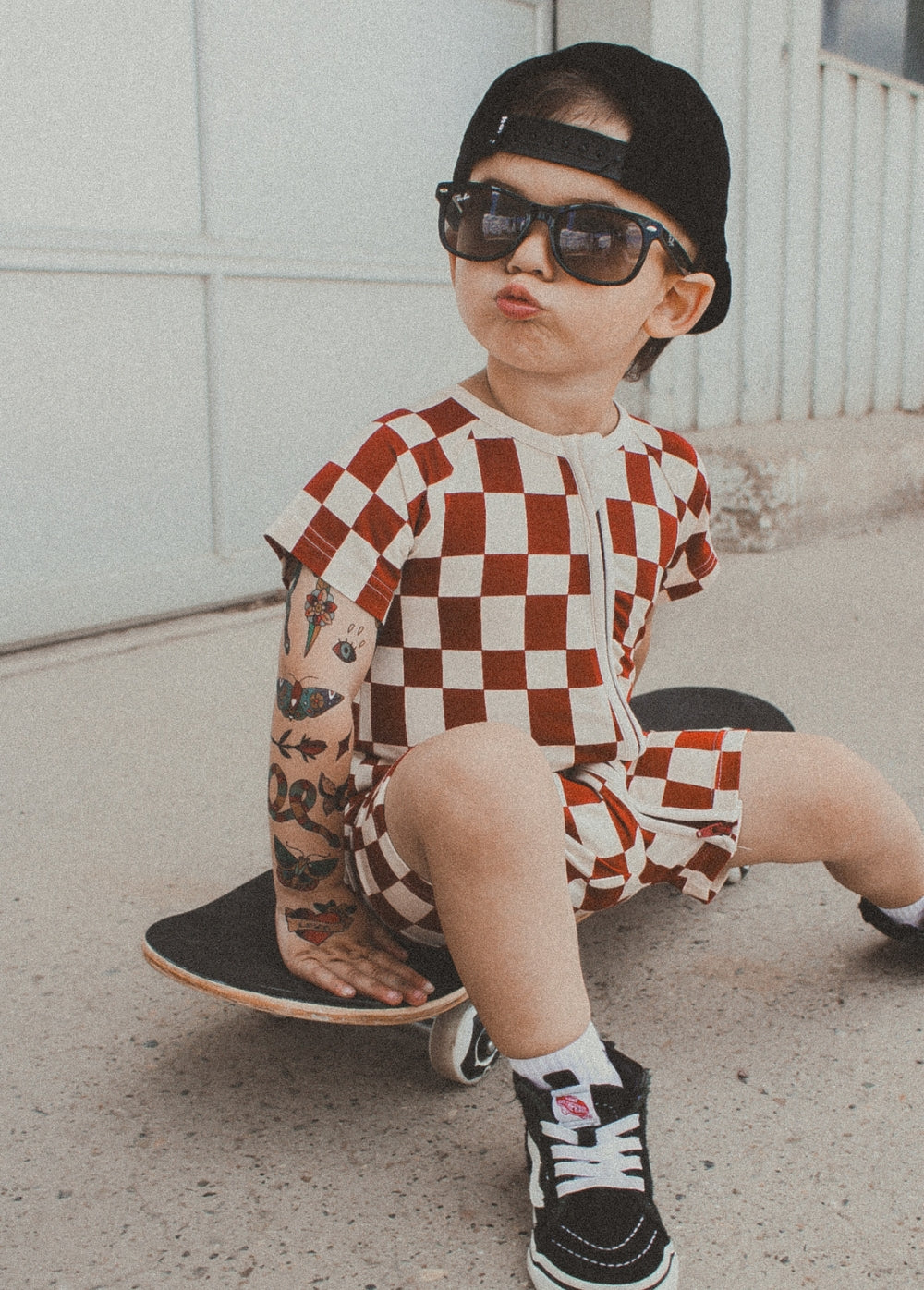 Checker Shorties Red