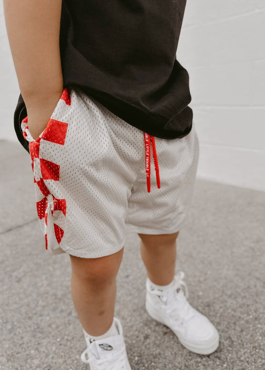 Red Checker Courtside Shorts