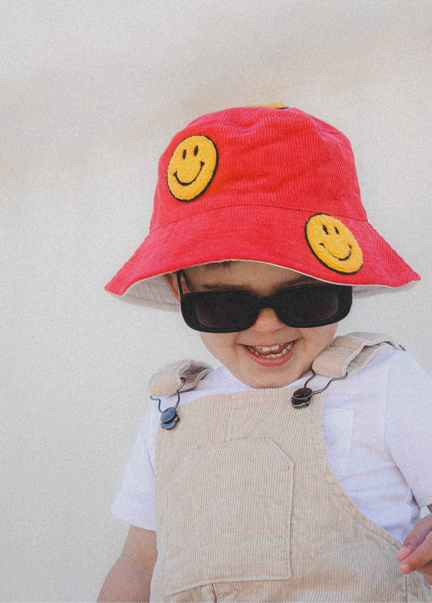 Smiley Bucket Hat Red