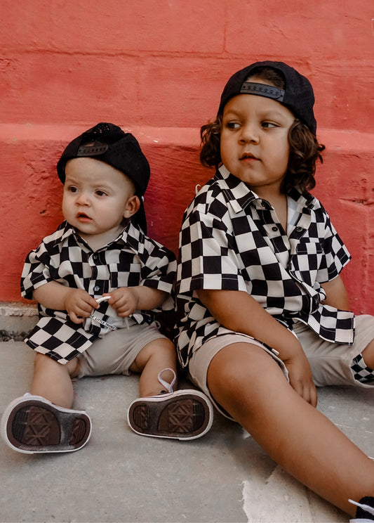 Checker Button-Up