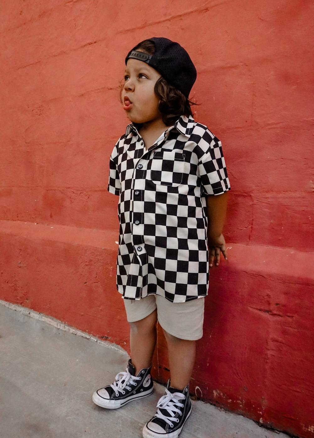 Checker Button-Up