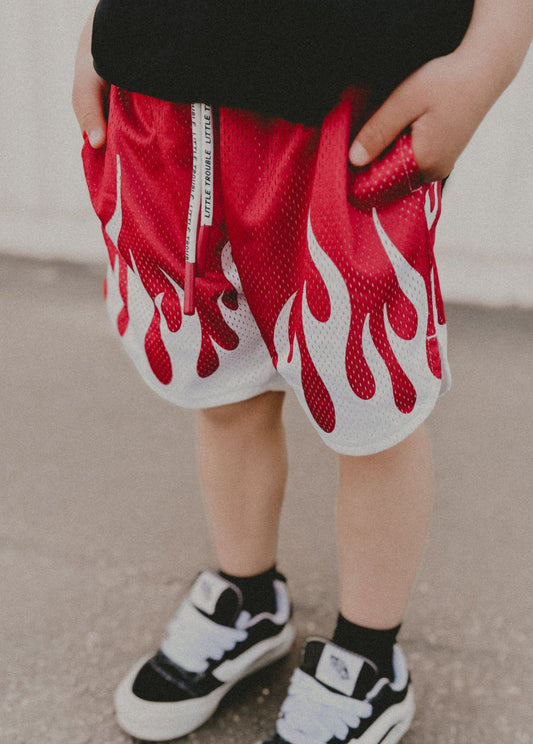 Heater Mesh Shorts Red