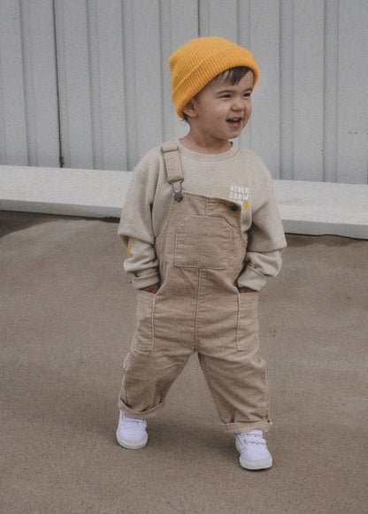 Cream Corduroy Overalls
