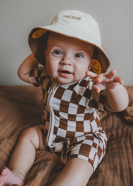 Checker Shorties Brown
