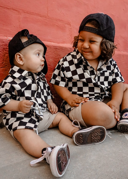Checker Button-Up